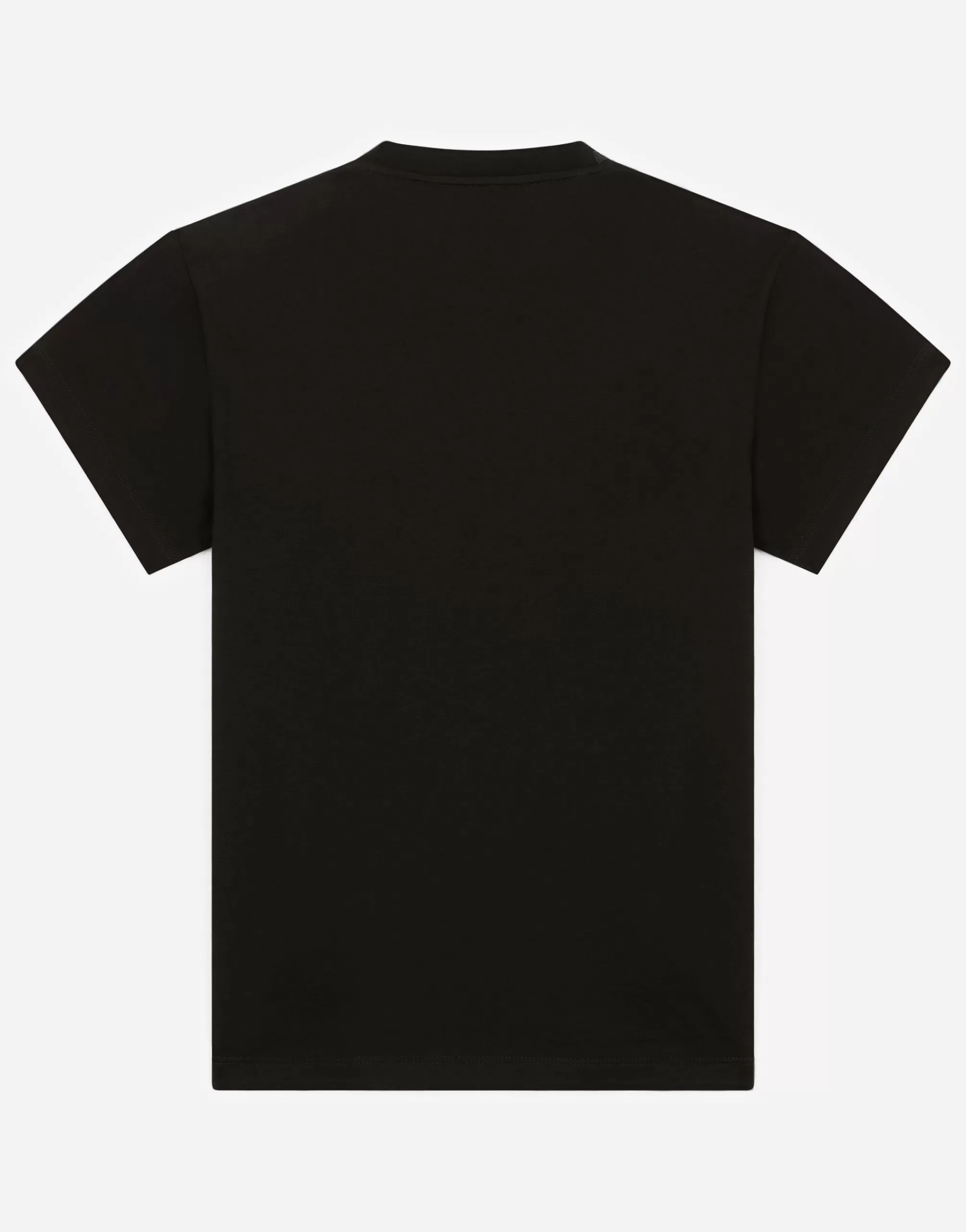 T-Shirts And Sweatshirts>Dolce&Gabbana Jersey T-shirt with bee embroidery Black