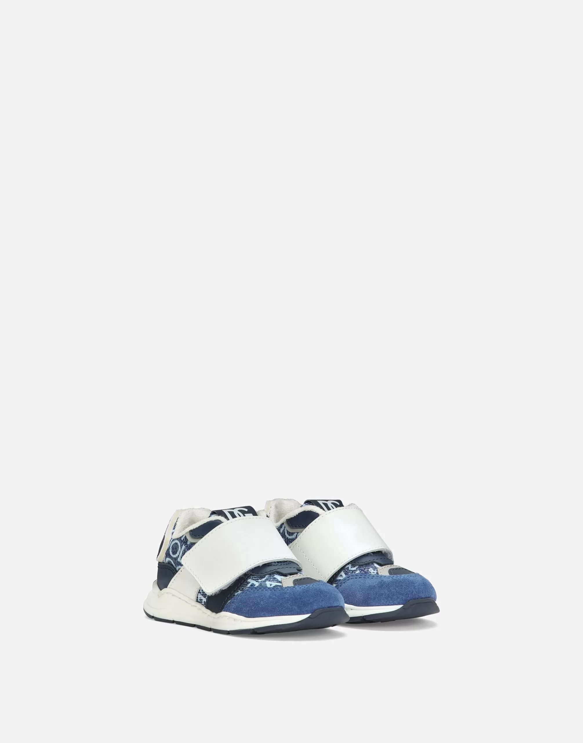 Shoes For First Steps (19-26)>Dolce&Gabbana Mixed-material Air Master sneakers Denim