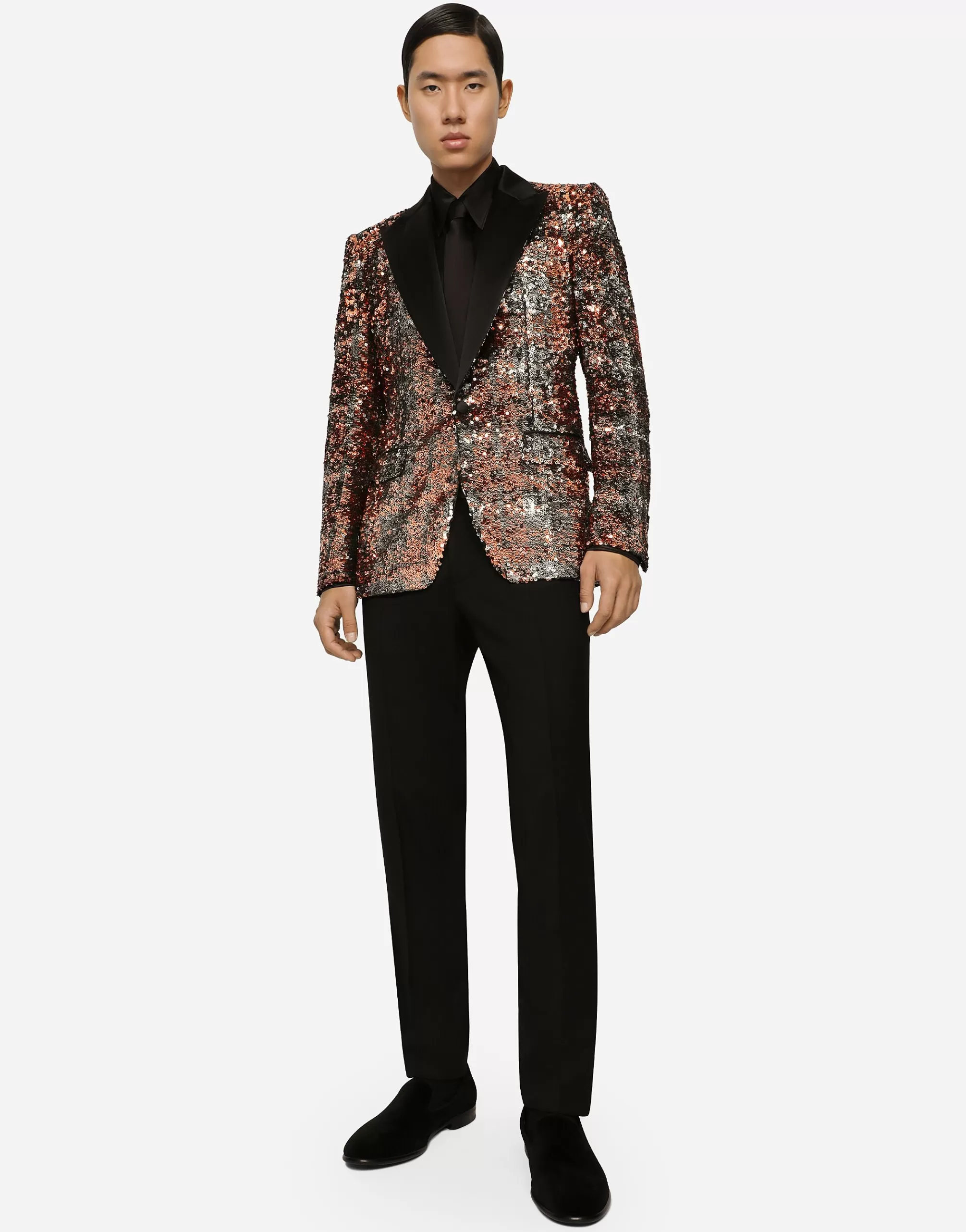 Suits And Blazers>Dolce&Gabbana Sequined Sicilia-fit jacket Multicolor